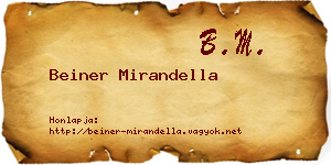 Beiner Mirandella névjegykártya